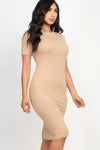 Ribbed Bodycon Midi Dress